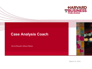 Case Analysis Coach - Harvard Business School Press