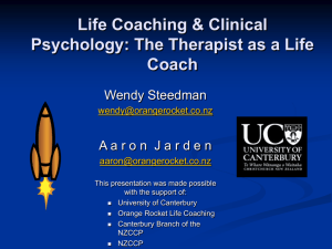 Life Coaching - Dr Aaron Jarden