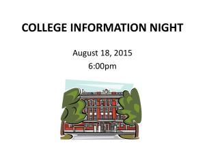 college information night - Barr