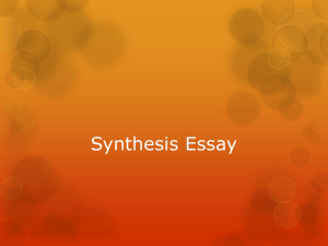 Synthesis Essay - Issaquah Connect