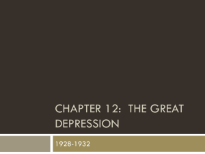 Chapter 12: The Great Depression