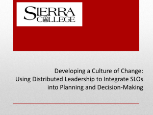 RP Distributive Leadership SLO- Sierra College