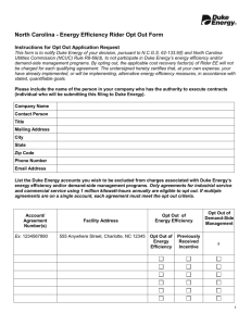 Energy Efficiency Rider Opt-Out Form
