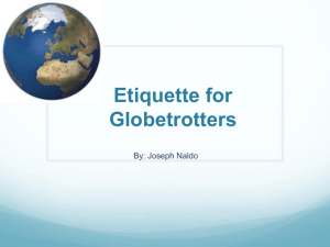 Etiquette for Globetrotters