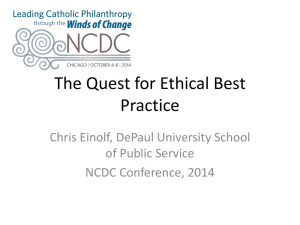 The Quest for Ethical Best Practice