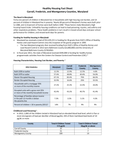 Healthy Housing Fact Sheet--Maryland Counties