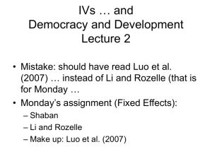 Village election and public goods investments, Chinese