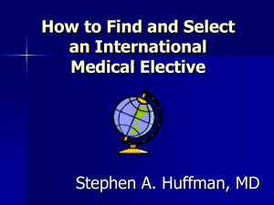 How to Select an International Medical Opportunity
