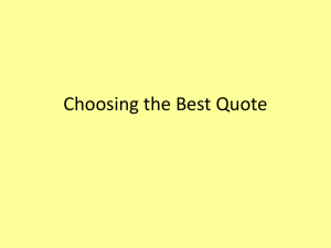 Choosing the Best Quote PowerPoint