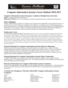 Computer Information Systems Career Outlook 2010