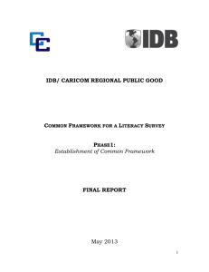 Establishment of Common Framework final report