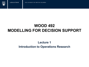 What is a mathematical model? - Wood 492 | Modeling for Decision