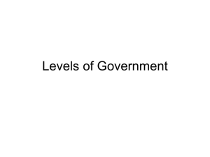 Levels of Governement - Effingham County Schools