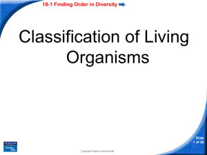 Classification of Living Organisms
