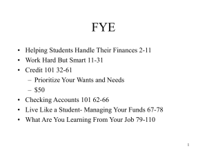 Helping Students Handle Their Finances