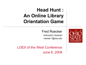 Head Hunt: An Online Library Orientation Game