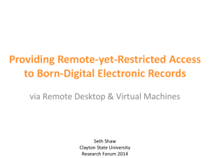 Providing Remote-yet-Restricted Access to Born