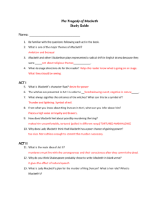 Macbeth Study Guide Answer Key