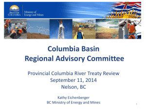 Columbia River Treaty Review – Update and Next Steps