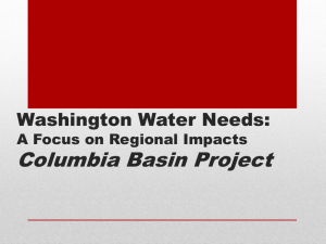 Washington Water Needs: A Focus on Regional Impacts*Columbia
