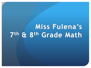 Miss Fulena*s 7th & 8th Grade Math