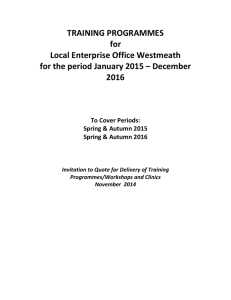 training programmes - Local Enterprise Office