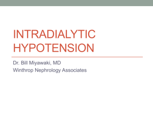 Change in the incidence of intradialytic hypotension