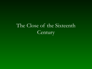 The Close of the Sixteenth Century