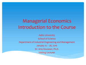 Managerial Economics