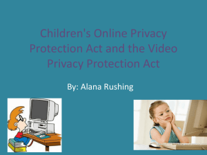 Children's Online Privacy Protection Act and the Video