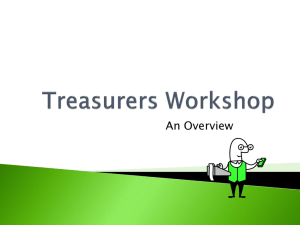 Treasurers Workshop