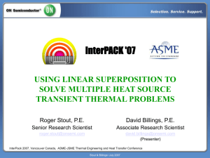 Using Linear Superposition to Solve Multiple Heat Source Transient