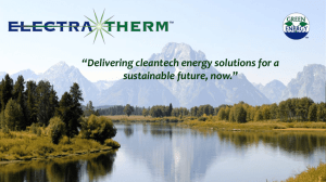 Delivering cleantech energy solutions for a sustainable Future Now
