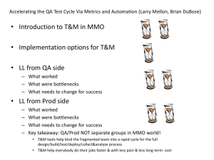 Accelerating the QA Test Cycle Via Metrics and