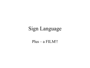 March 30: Sign Language