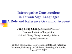 Interrogative Constructions in Taiwan Sign Language