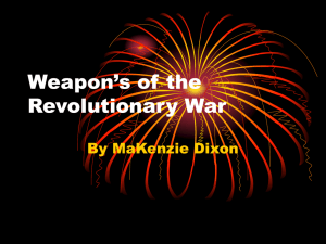Weapon's of the Revolutionary War