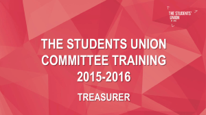 Treasurer - The Students' Union at UWE