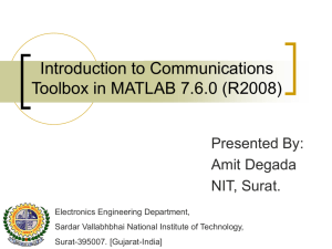 Introduction to Communications Toolbox in MATLAB