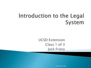 Introduction to the Legal System