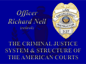 THE CRIMINAL JUSTICE SYSTEM DEFINED