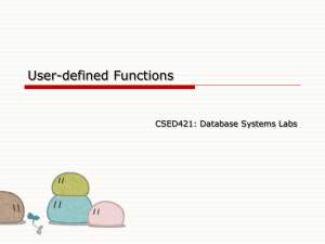 User-defined Functions
