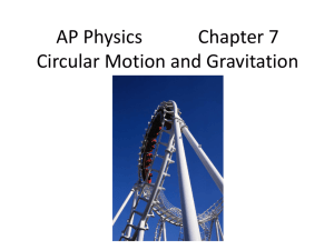 Chapter 7: Circular Motion and Gravitation Powerpoin