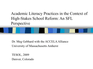 Academic Literacy Practices in the Context of High