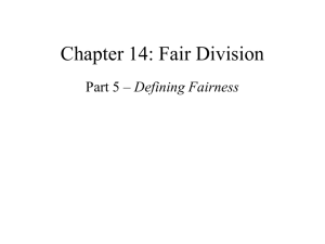 Chapter 14: Fair Division