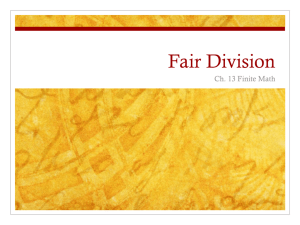 Fair Division