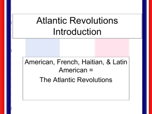 Atlantic Revolutions Introduction Powerpoint