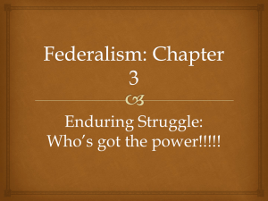 Federalism - MsMcGrory