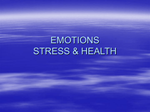 Emotions, Stress and Health