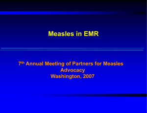 Measles in EMRO